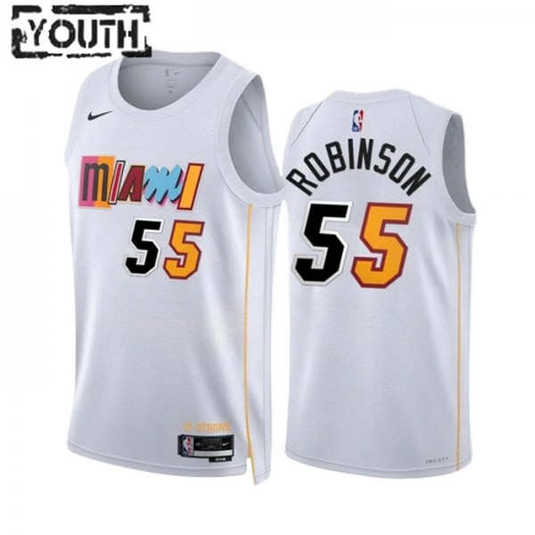 Miami Heat Trikot Duncan Robinson 55 Nike 2022-23 City Edition Weiß Swingman - Kinder Miami Heat Trikot Duncan Robinson 55 Nike 2022-23 City Edition Weiß Swingman - Kinder